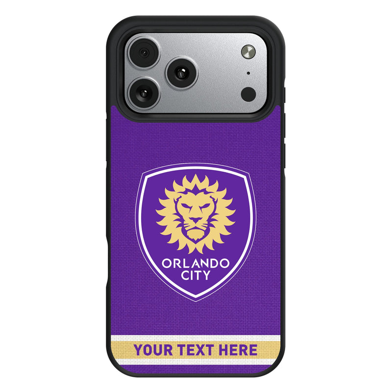 Orlando City Soccer Club Personalized Stripe iPhone Bump Phone Case for Apple iPhone
