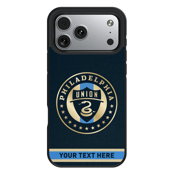 Philadelphia Union Personalized Stripe iPhone Bump Phone Case for Apple iPhone