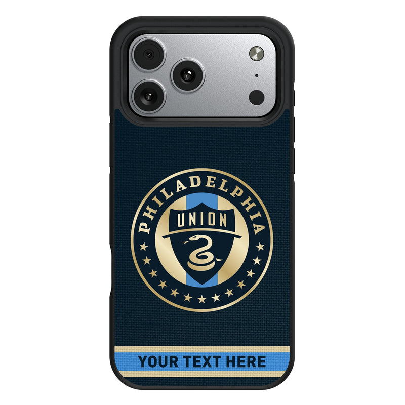 Philadelphia Union Personalized Stripe iPhone Bump Phone Case for Apple iPhone