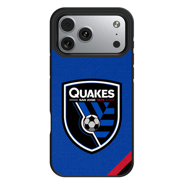 San Jose Earthquakes Diagonal Stripe iPhone Bump Phone Case for Apple iPhone