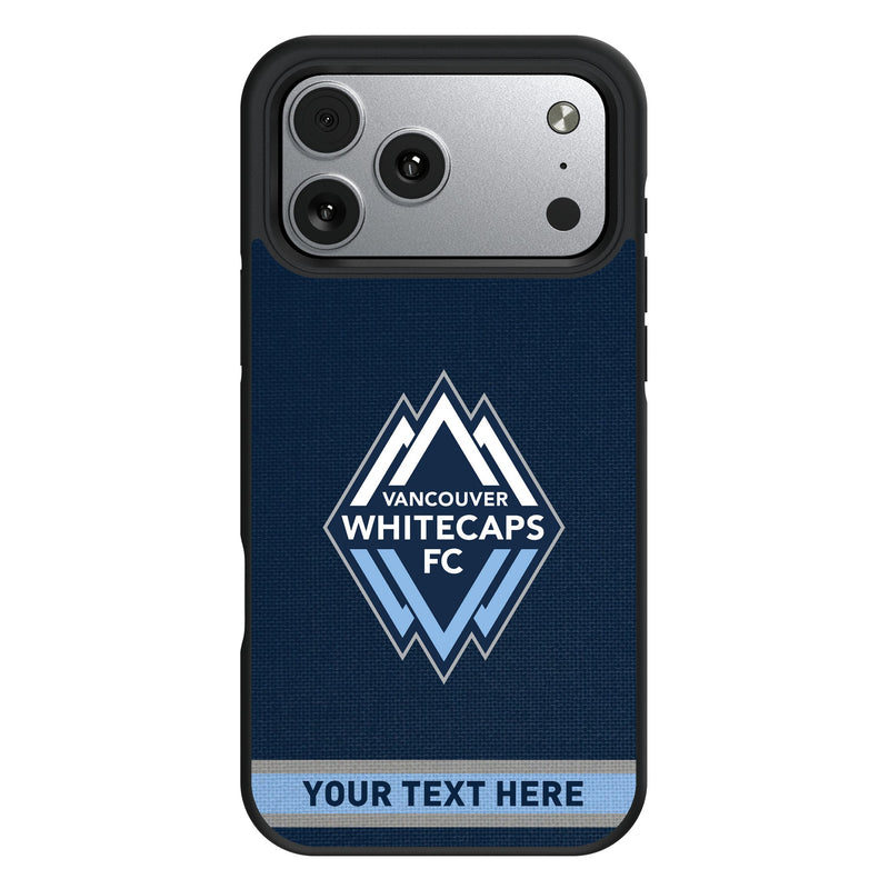 Vancouver Whitecaps Personalized Stripe iPhone Bump Phone Case for Apple iPhone