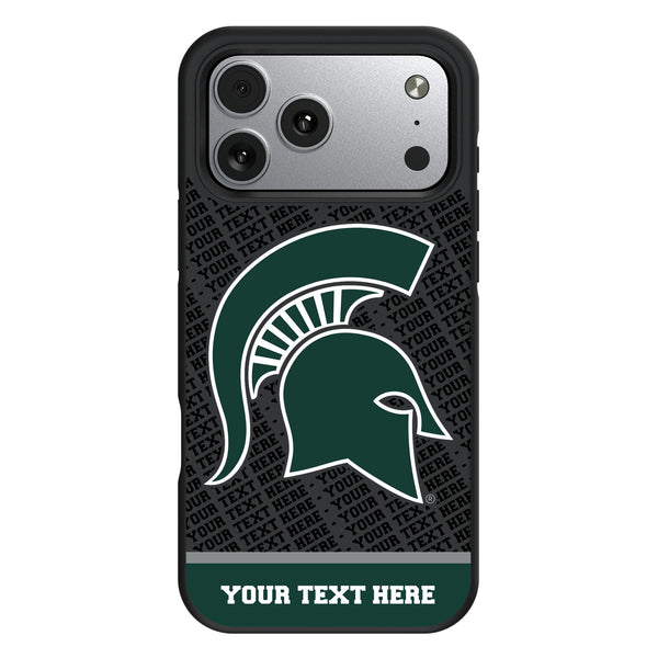 Michigan State University Spartans Personalized EndZone Plus iPhone Bump Phone Case for Apple iPhone