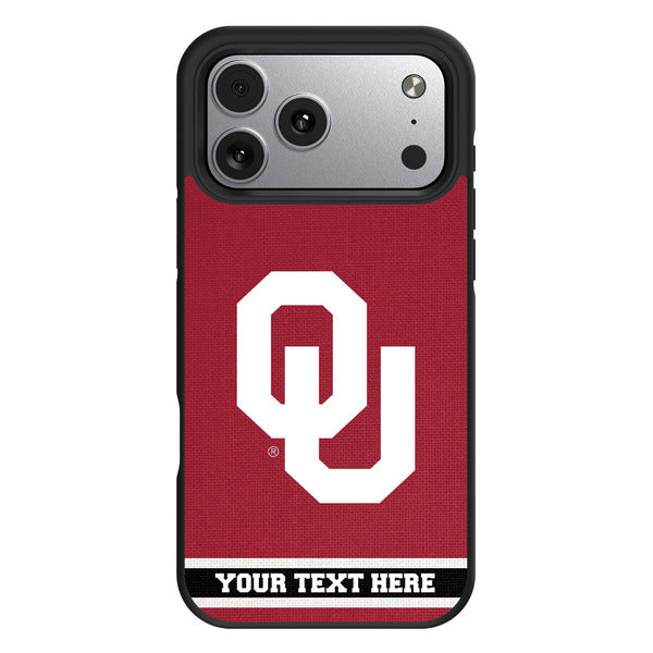 University of Oklahoma Sooners Personalized Stripe iPhone Bump Phone Case for Apple iPhone