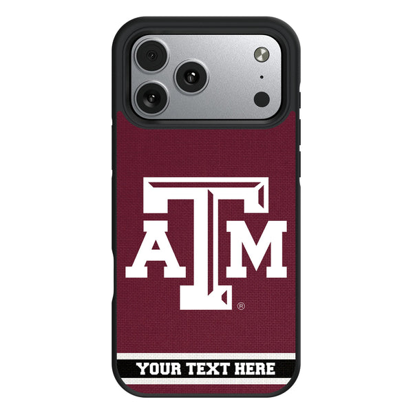 Texas A&M University Aggies Personalized Stripe iPhone Bump Phone Case for Apple iPhone