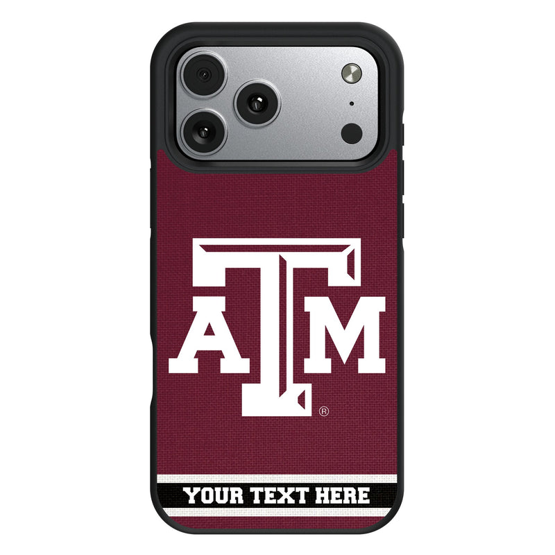 Texas A&M University Aggies Personalized Stripe iPhone Bump Phone Case for Apple iPhone