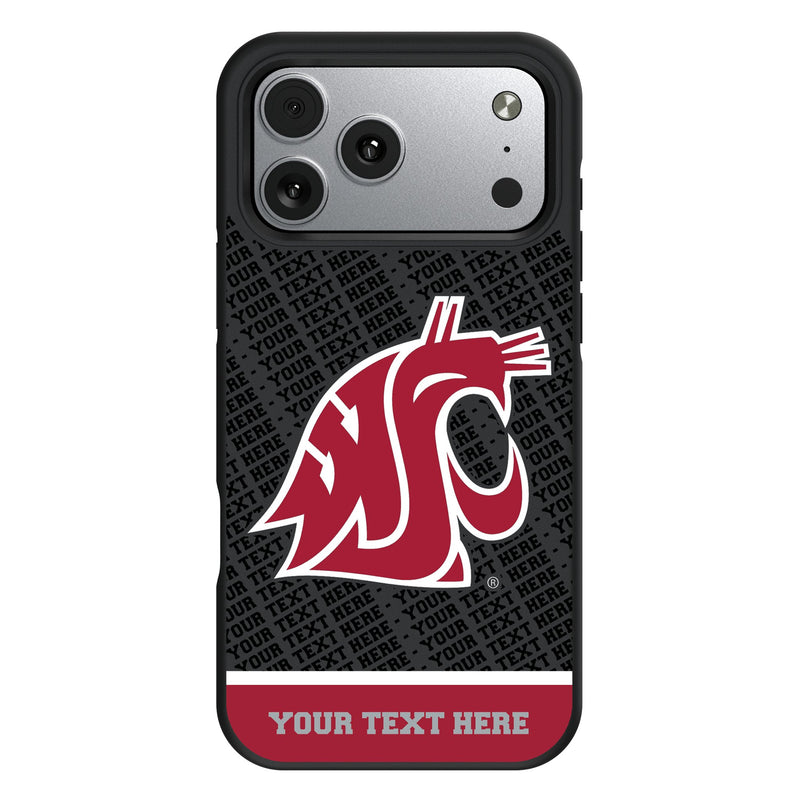 Washington State University Cougars Personalized EndZone Plus iPhone Bump Phone Case for Apple iPhone