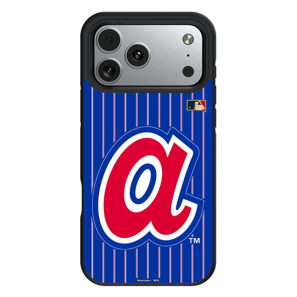 Atlanta Braves 1972-1980 - Cooperstown Collection Pinstripe iPhone Bump Phone Case for Apple iPhone