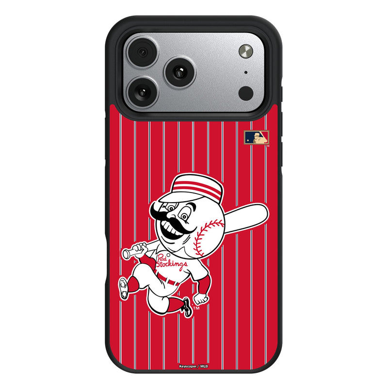 Cincinnati Reds 1953-1967 - Cooperstown Collection Pinstripe iPhone Bump Phone Case for Apple iPhone