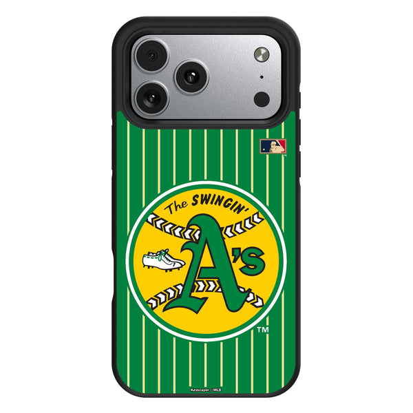 Oakland As 1971-1981 - Cooperstown Collection Pinstripe iPhone Bump Phone Case for Apple iPhone