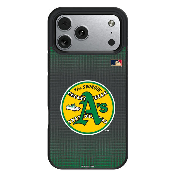 Oakland As 1971-1981 - Cooperstown Collection Linen iPhone Bump Phone Case for Apple iPhone