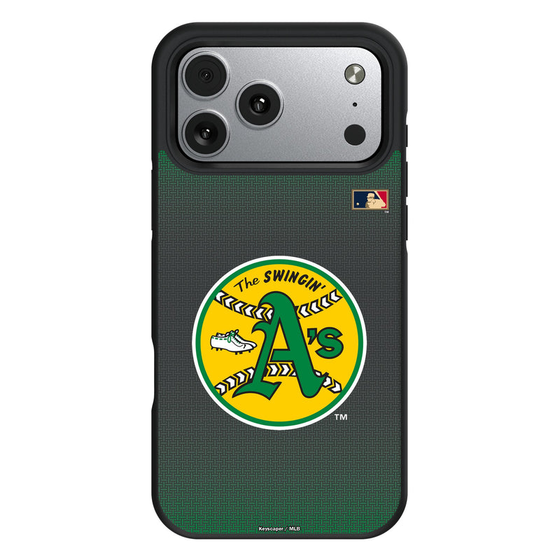 Oakland As 1971-1981 - Cooperstown Collection Linen iPhone Bump Phone Case for Apple iPhone