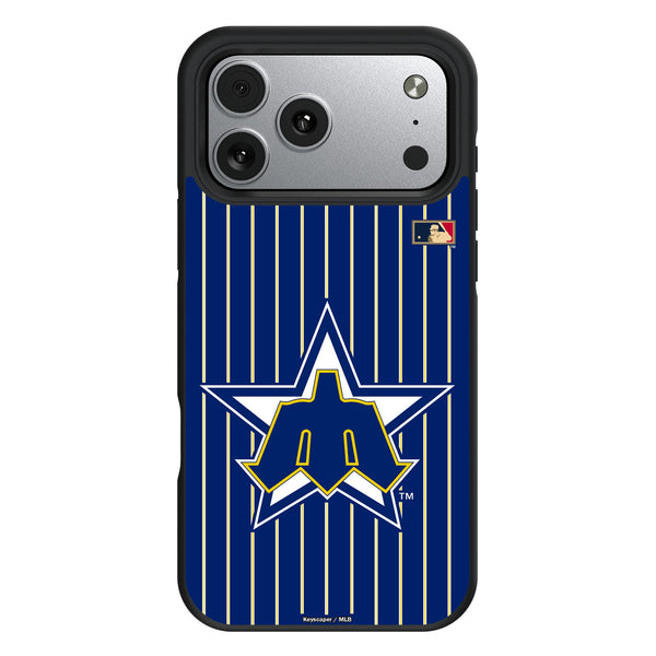 Seattle Mariners 1981-1986 - Cooperstown Collection Pinstripe iPhone Bump Phone Case for Apple iPhone