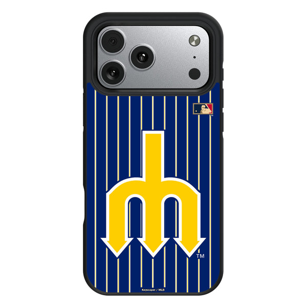 Seattle Mariners 1977-1980 - Cooperstown Collection Pinstripe iPhone Bump Phone Case for Apple iPhone