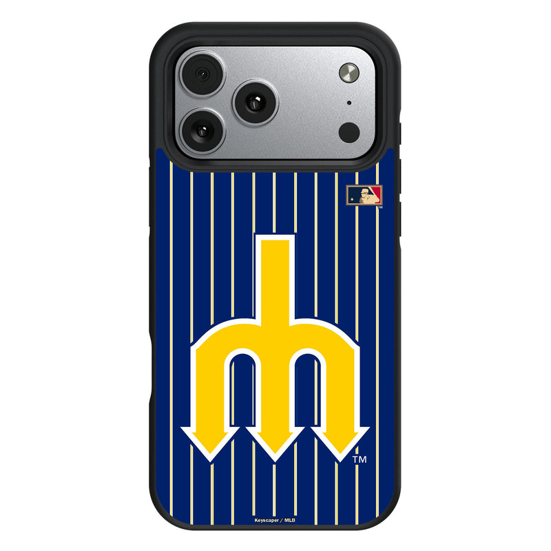 Seattle Mariners 1977-1980 - Cooperstown Collection Pinstripe iPhone Bump Phone Case for Apple iPhone