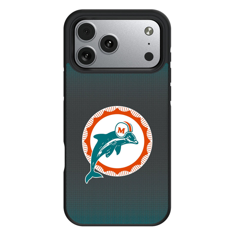 Miami Dolphins 1966-1973 Historic Collection Linen iPhone Bump Phone Case for Apple iPhone