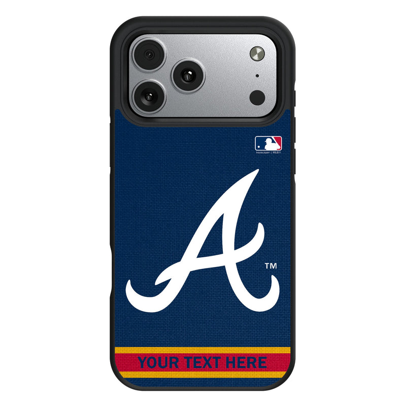 Atlanta Braves Personalized Stripe iPhone Bump Phone Case for Apple iPhone