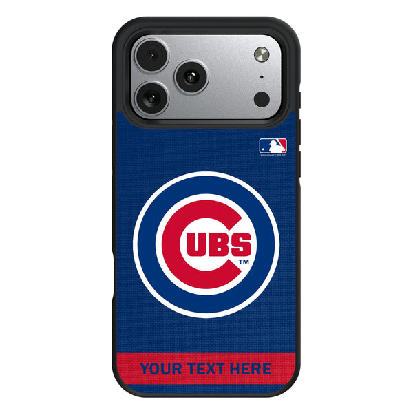 Chicago Cubs Personalized Stripe iPhone Bump Phone Case for Apple iPhone