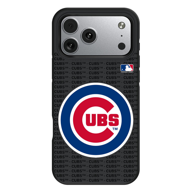 Chicago Cubs Text Backdrop iPhone Bump Phone Case for Apple iPhone