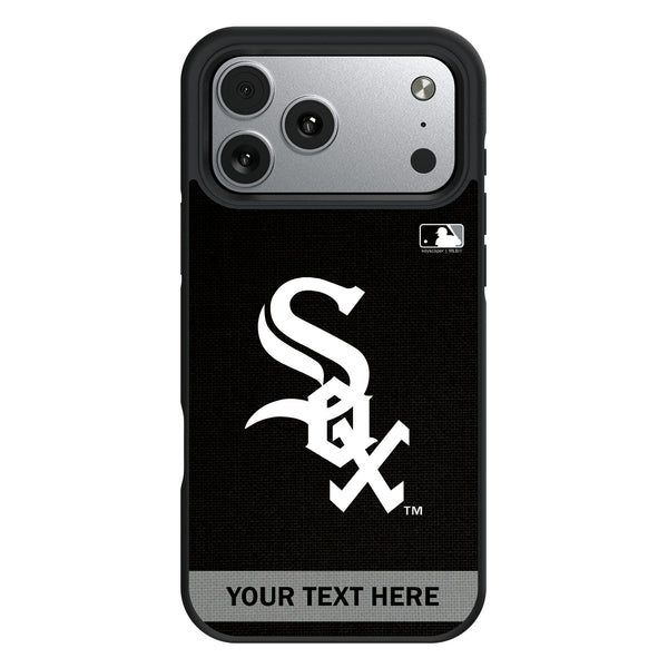 Chicago White Sox Personalized Stripe iPhone Bump Phone Case for Apple iPhone