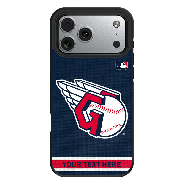 Cleveland Guardians Personalized Stripe iPhone Bump Phone Case for Apple iPhone
