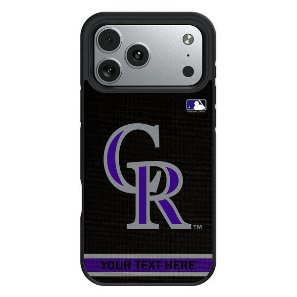 Colorado Rockies Personalized Stripe iPhone Bump Phone Case for Apple iPhone