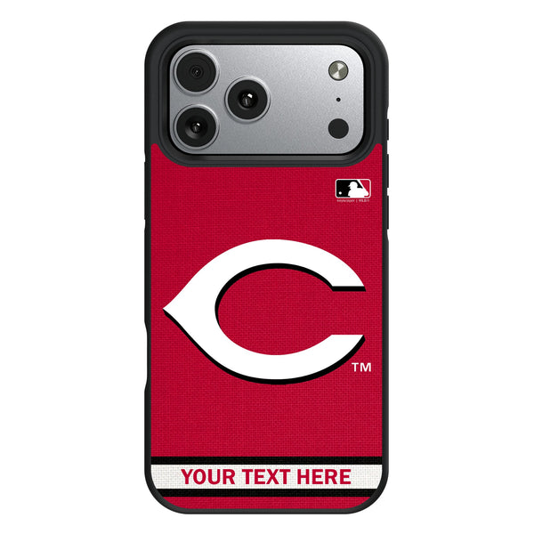 Cincinnati Reds Personalized Stripe iPhone Bump Phone Case for Apple iPhone