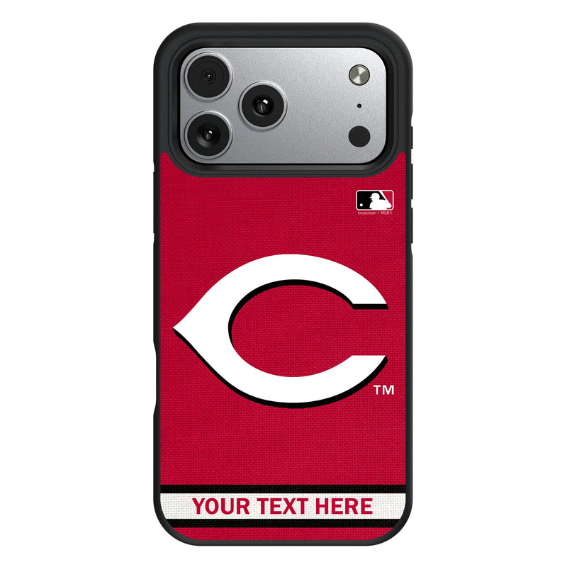 Cincinnati Reds Personalized Stripe iPhone Bump Phone Case for Apple iPhone