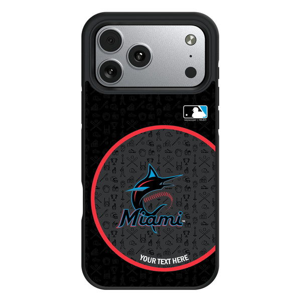 Miami Marlins Personalized Circle iPhone Bump Phone Case for Apple iPhone