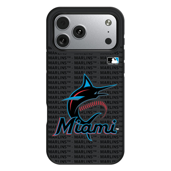 Miami Marlins Text Backdrop iPhone Bump Phone Case for Apple iPhone