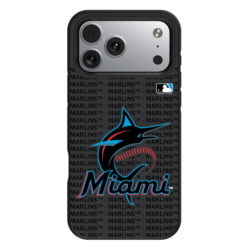 Miami Marlins Text Backdrop iPhone Bump Phone Case for Apple iPhone