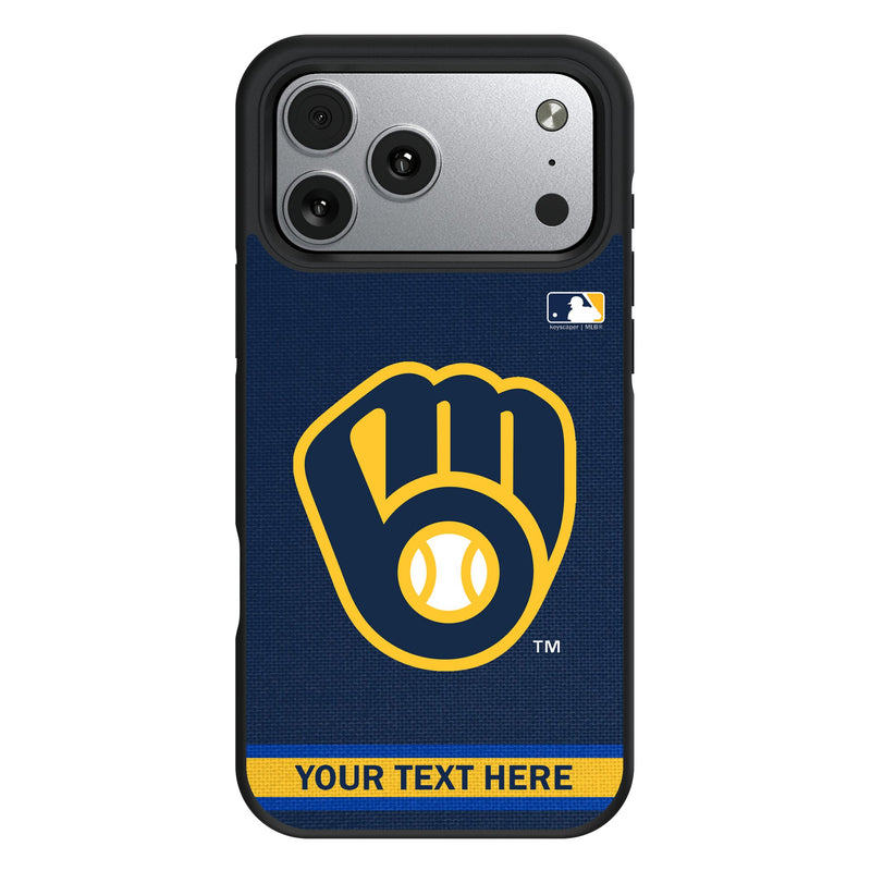 Milwaukee Brewers Personalized Stripe iPhone Bump Phone Case for Apple iPhone