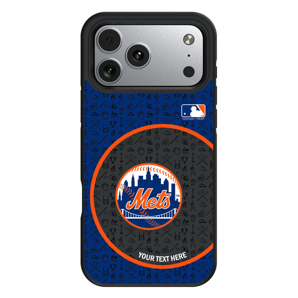 New York Mets Personalized Circle iPhone Bump Phone Case for Apple iPhone