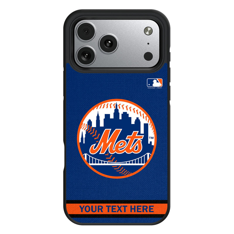 New York Mets Personalized Stripe iPhone Bump Phone Case for Apple iPhone