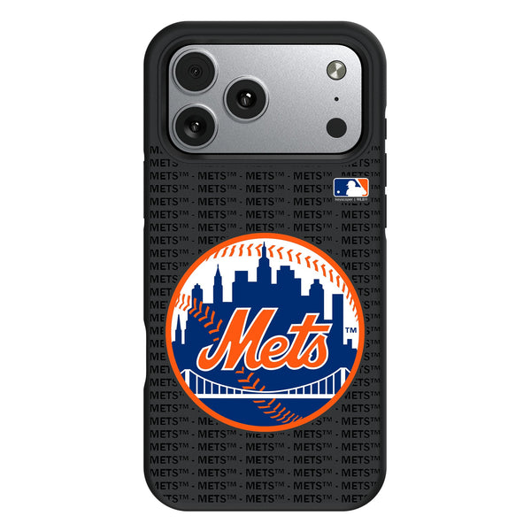 New York Mets Text Backdrop iPhone Bump Phone Case for Apple iPhone