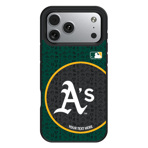 Oakland Athletics Personalized Circle iPhone Bump Phone Case for Apple iPhone
