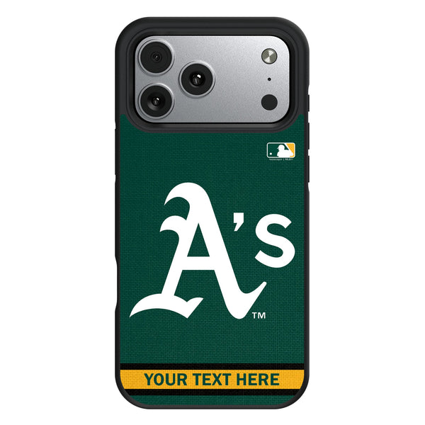 Oakland Athletics Personalized Stripe iPhone Bump Phone Case for Apple iPhone