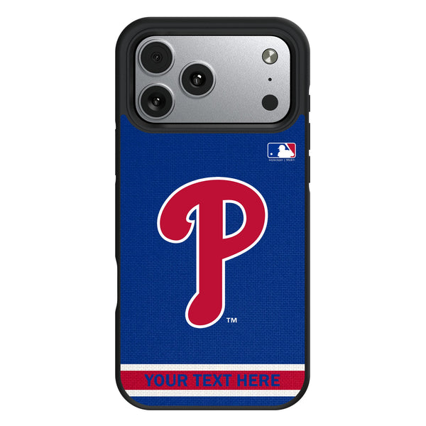Philadelphia Phillies Personalized Stripe iPhone Bump Phone Case for Apple iPhone