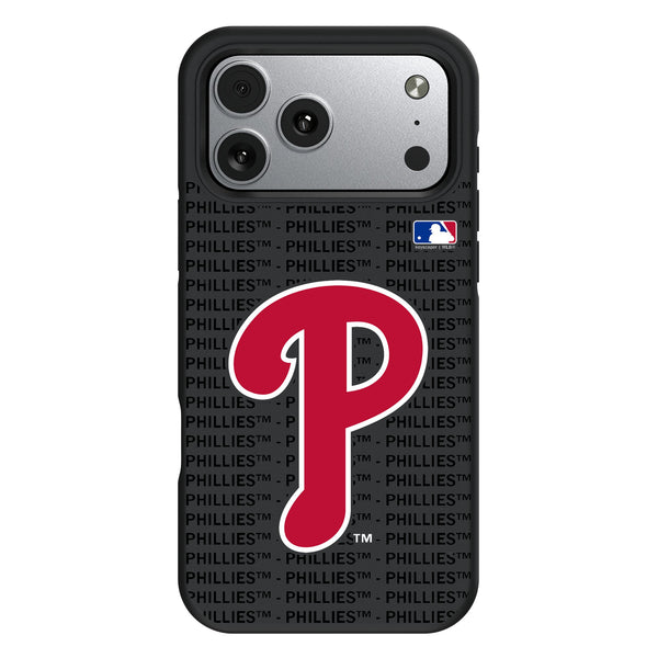 Philadelphia Phillies Text Backdrop iPhone Bump Phone Case for Apple iPhone