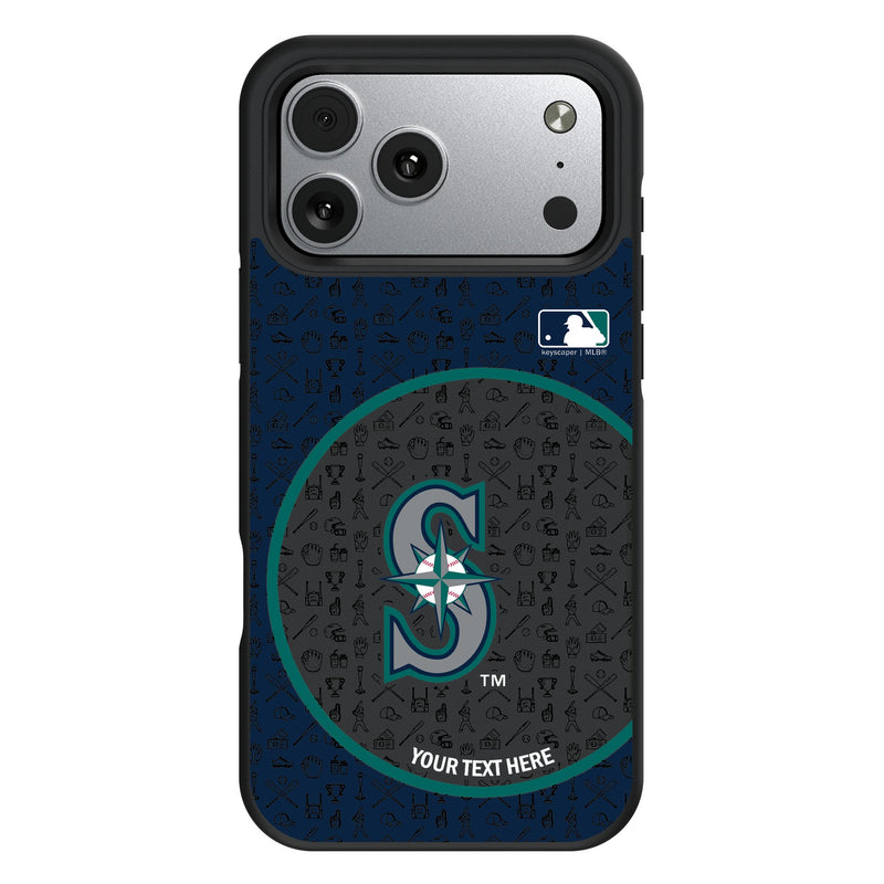 Seattle Mariners Personalized Circle iPhone Bump Phone Case for Apple iPhone