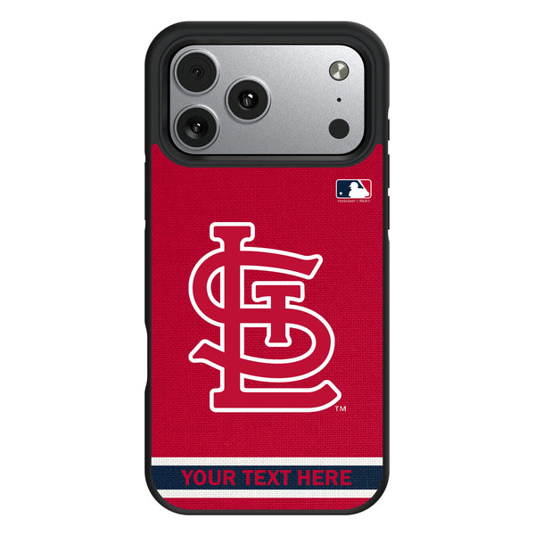 St Louis Cardinals Personalized Stripe iPhone Bump Phone Case for Apple iPhone
