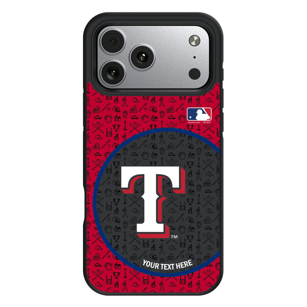 Texas Rangers Personalized Circle iPhone Bump Phone Case for Apple iPhone