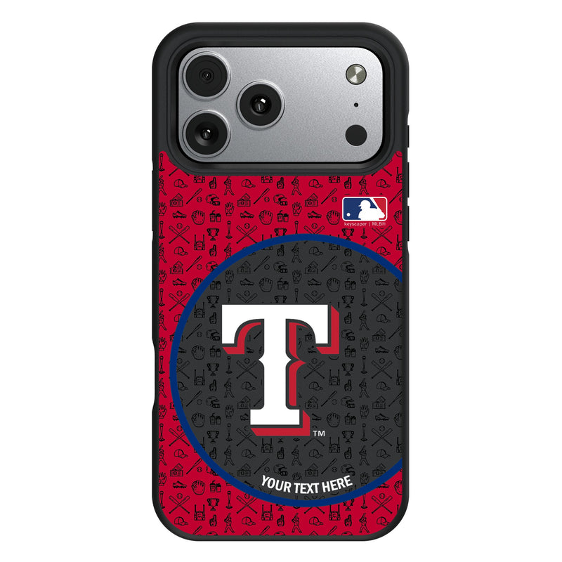 Texas Rangers Personalized Circle iPhone Bump Phone Case for Apple iPhone