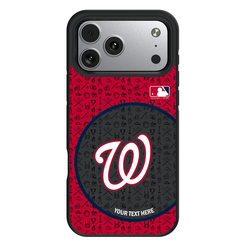Washington Nationals Personalized Circle iPhone Bump Phone Case for Apple iPhone