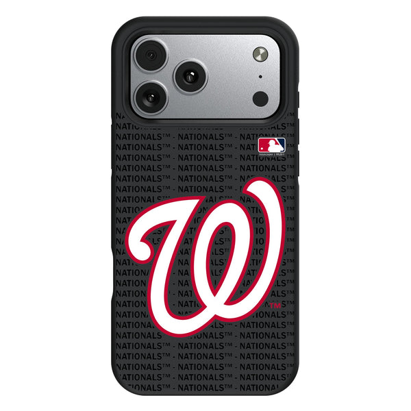 Washington Nationals Text Backdrop iPhone Bump Phone Case for Apple iPhone