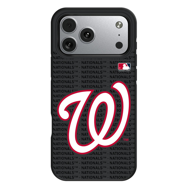 Washington Nationals Text Backdrop iPhone Bump Phone Case for Apple iPhone