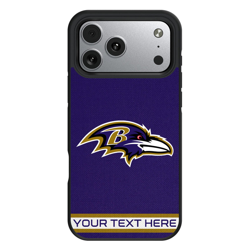 Baltimore Ravens Personalized Stripe iPhone Bump Phone Case for Apple iPhone