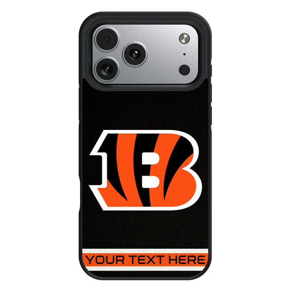 Cincinnati Bengals Personalized Stripe iPhone Bump Phone Case for Apple iPhone