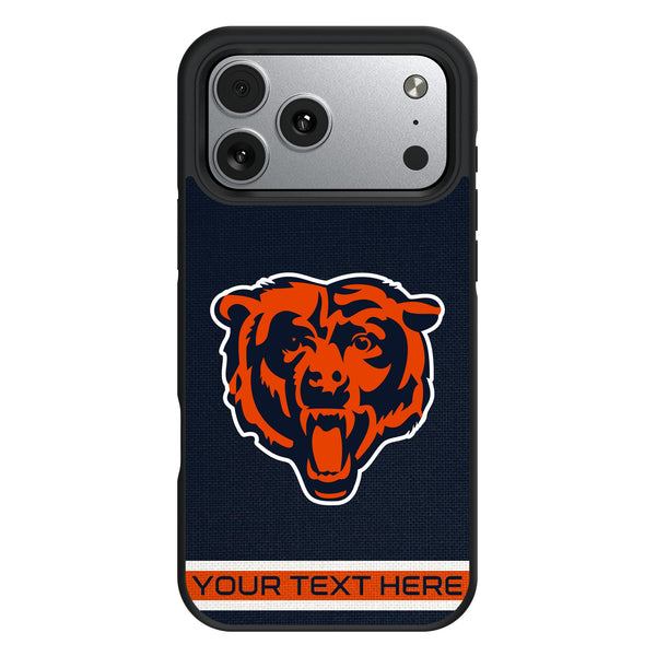 Chicago Bears Personalized Stripe iPhone Bump Phone Case for Apple iPhone