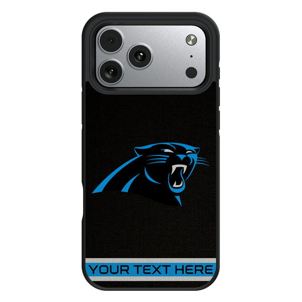 Carolina Panthers Personalized Stripe iPhone Bump Phone Case for Apple iPhone
