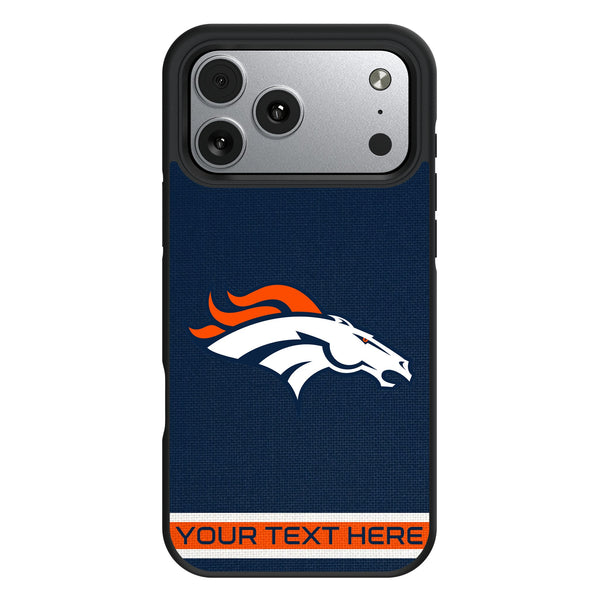 Denver Broncos Personalized Stripe iPhone Bump Phone Case for Apple iPhone